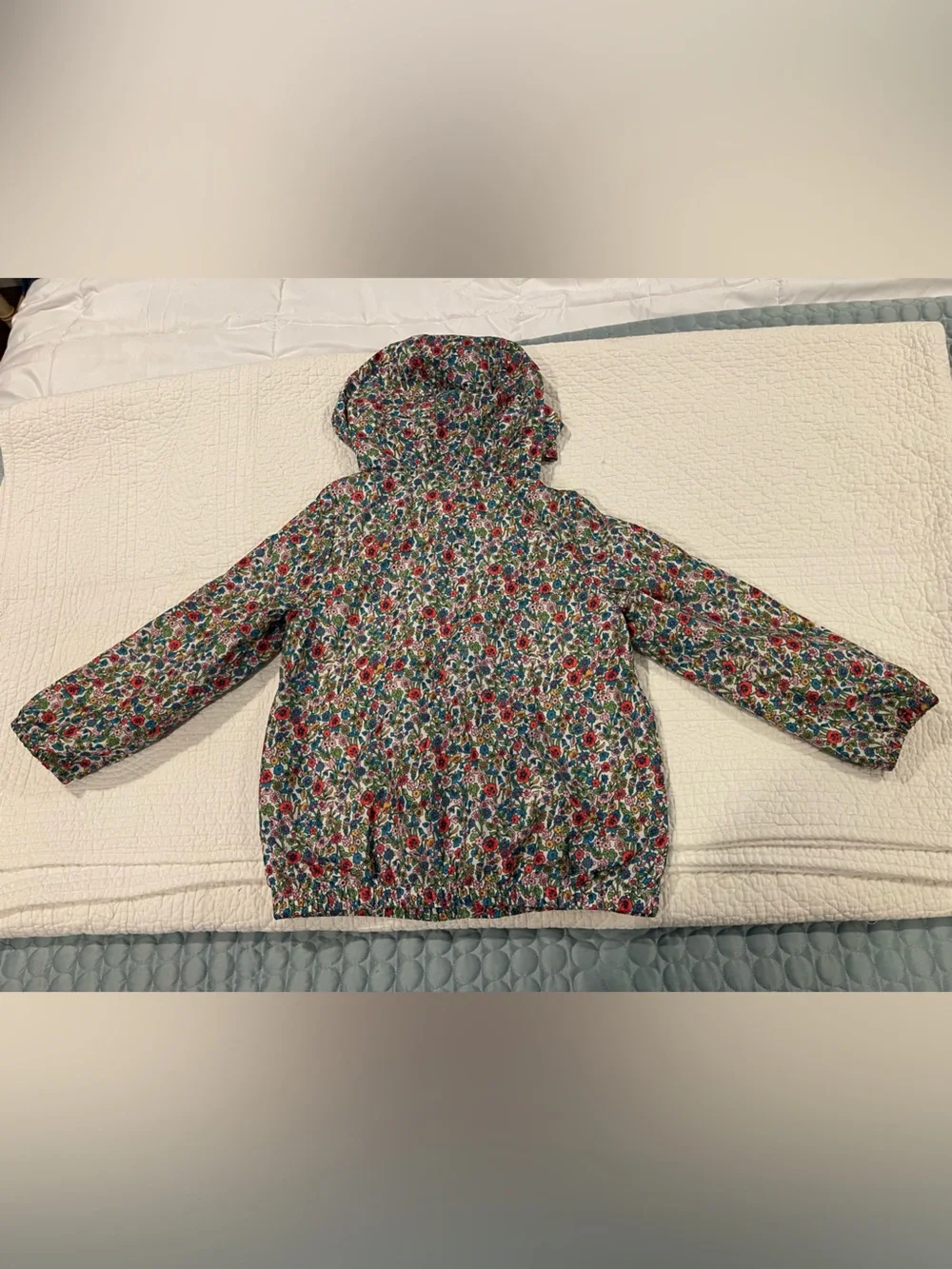 Baby GAP Ditzy Floral Hooded Windbreaker Jacket Multicolor Flowers 5T 2017 Vtg